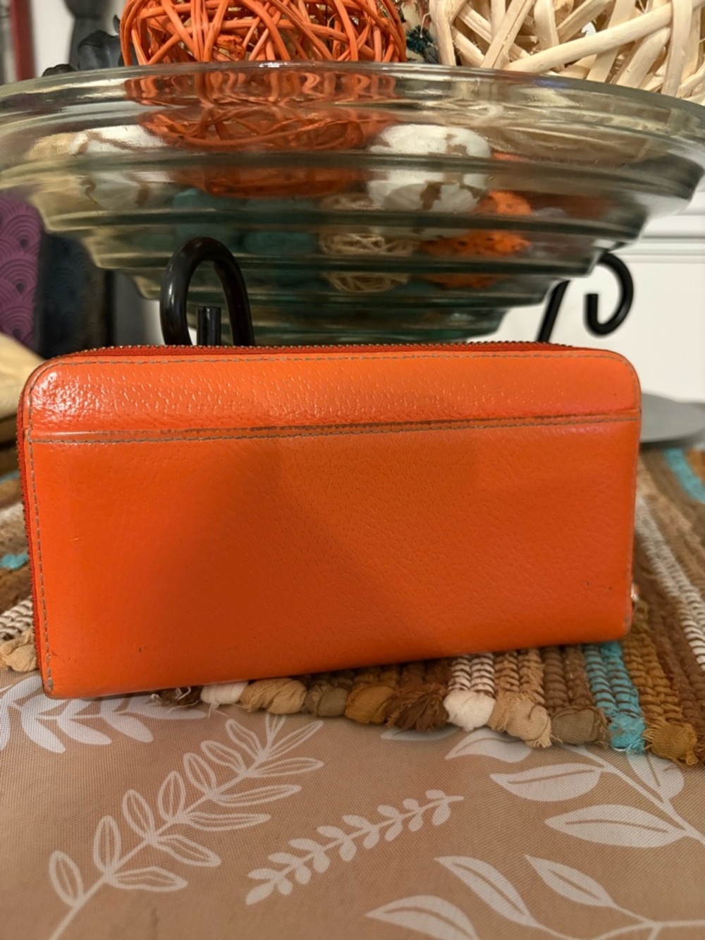 kate spade Orange Zip-Around Leather Wallet - Picture 5 of 5